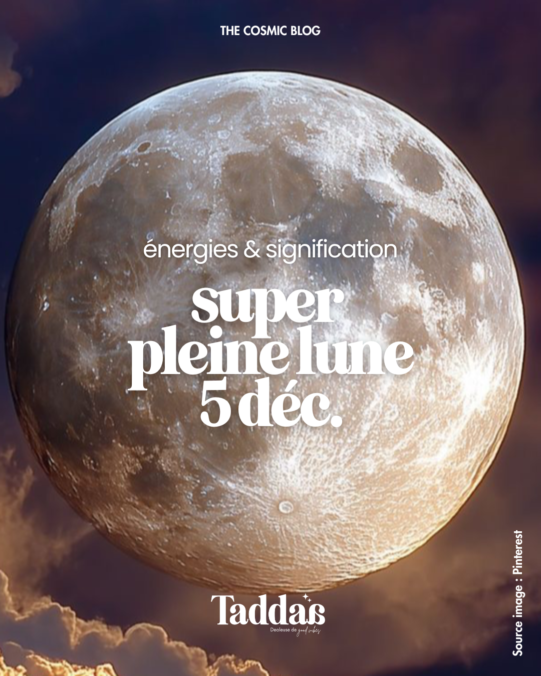 🌕 Super Pleine Lune en Gémeaux – 5 décembre 2025 à 00h14
