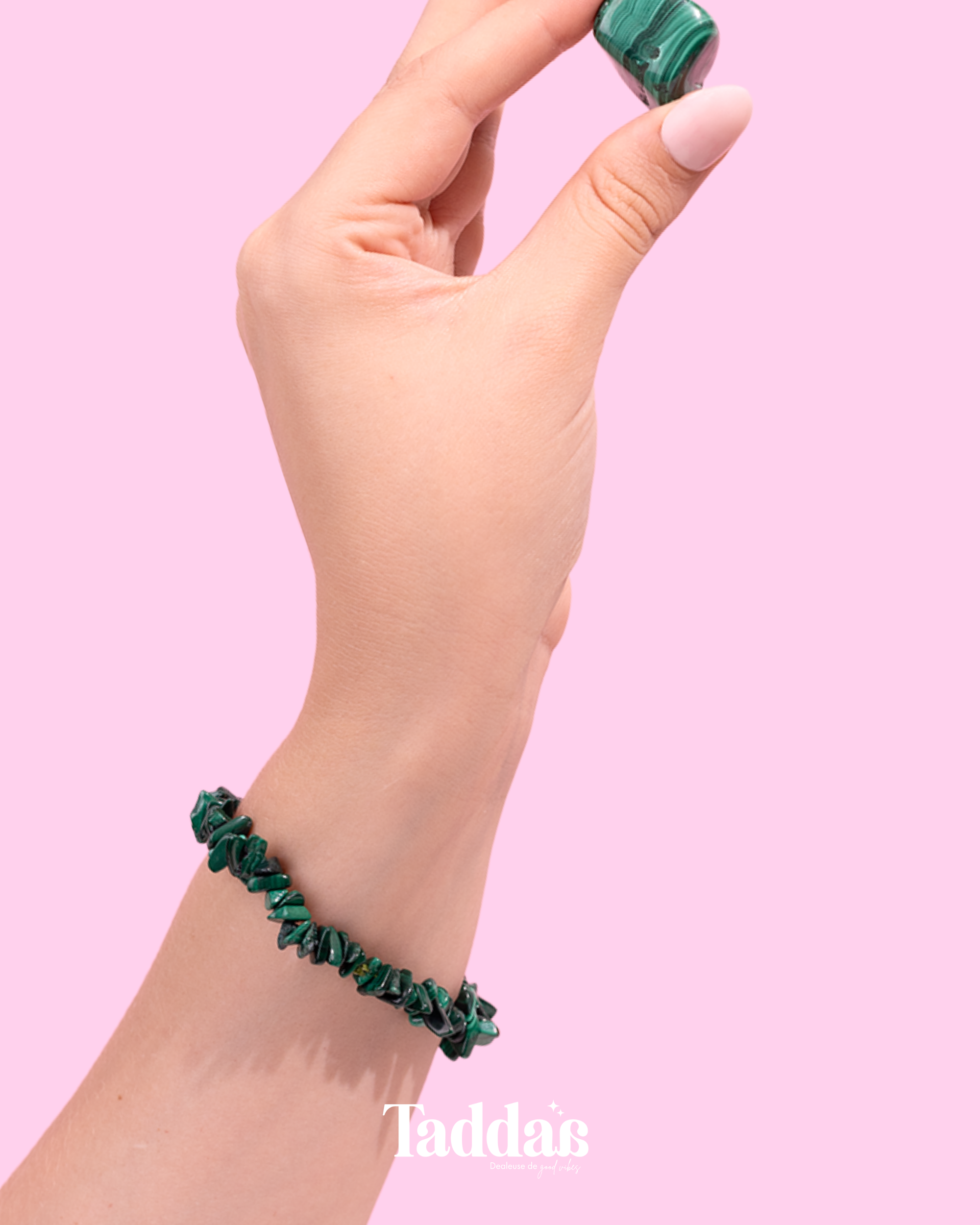 Bracelet Malachite - Mademoiselle Chiale, tu pisseras moins ✨💚