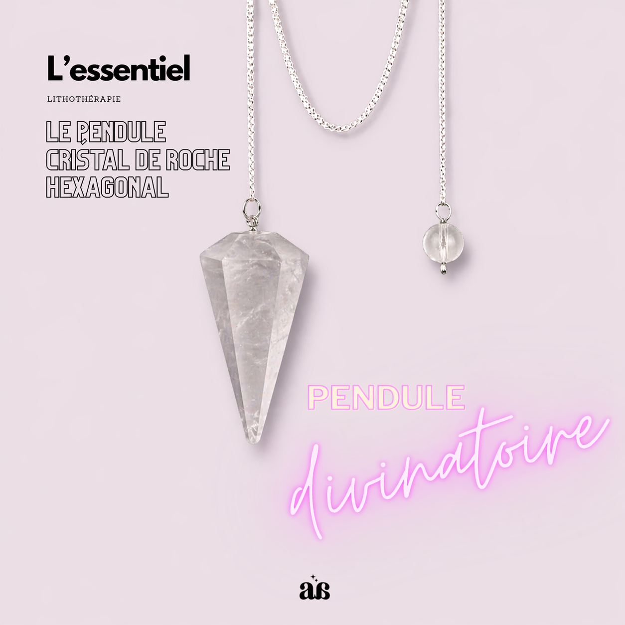 🔮 PENDULE CRISTAL DE ROCHE