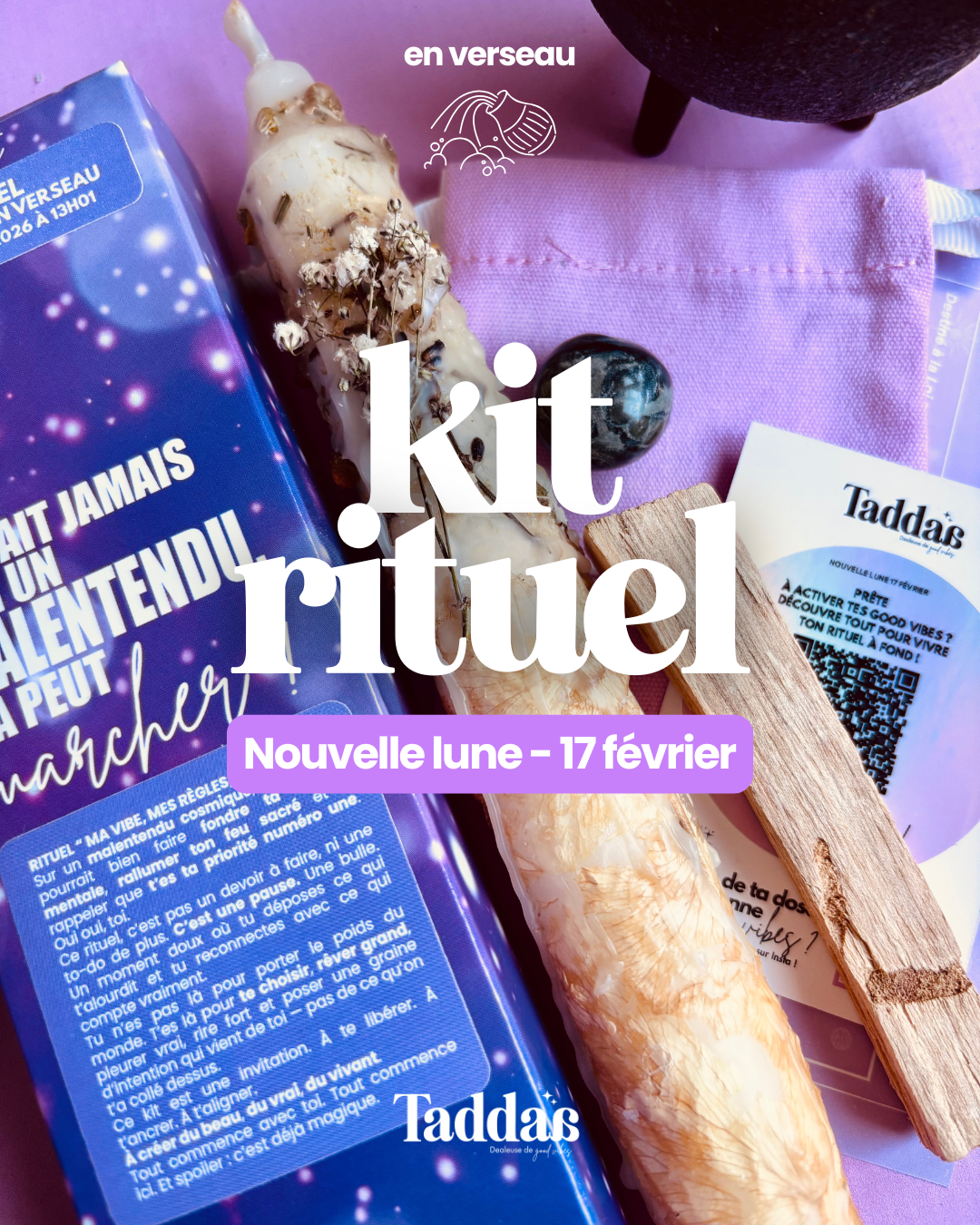 🌚♒️ KIT RITUEL Nouvelle Lune en Verseau, 17 février