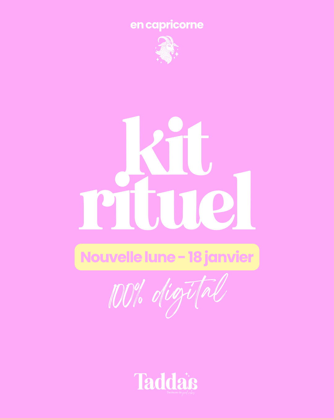 👉 Kit rituel Première nouvelle lune - 18 janv. en Capricorne- 100% digital