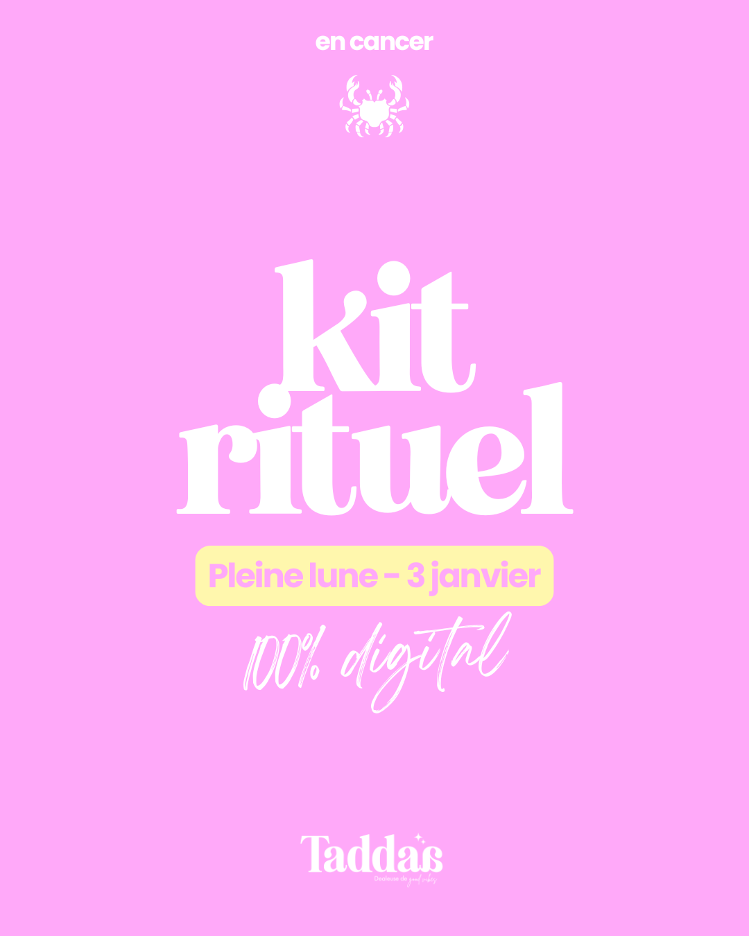 🌑♑️ Kit rituel Première pleine lune - 3 janv. en Cancer- 100% digital