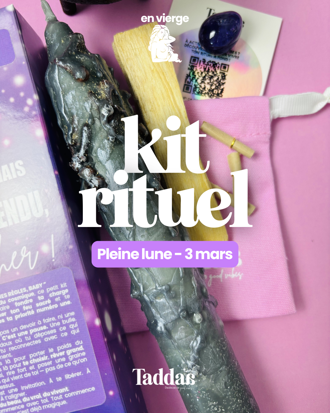 🌕✨ KIT RITUEL — Pleine Lune en Vierge (Lune de Sang) | 3 mars 2026 — Éclipse lunaire totale