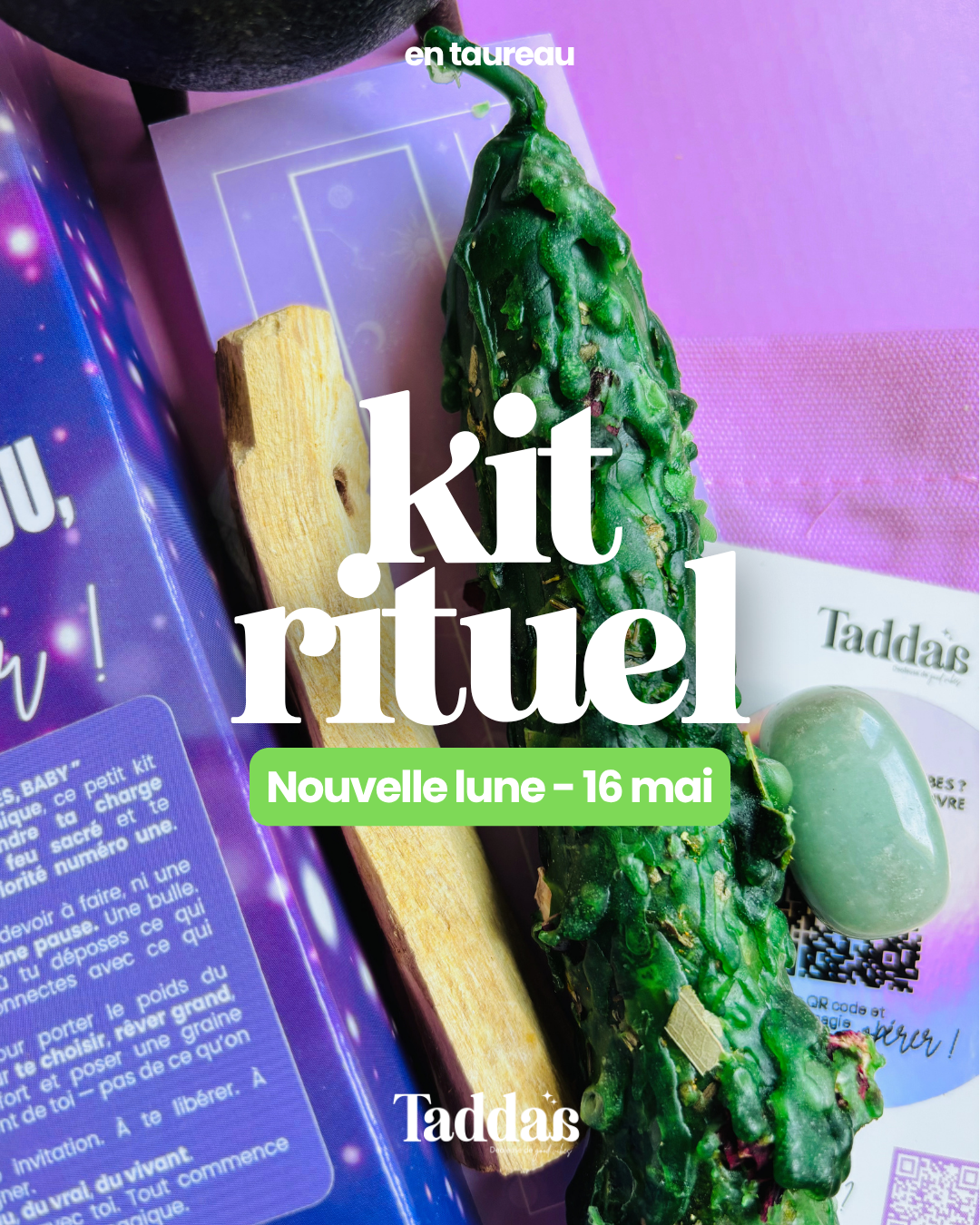 🌕✨ KIT RITUEL — Nouvelle Lune en Taureau | 16 mai 2026