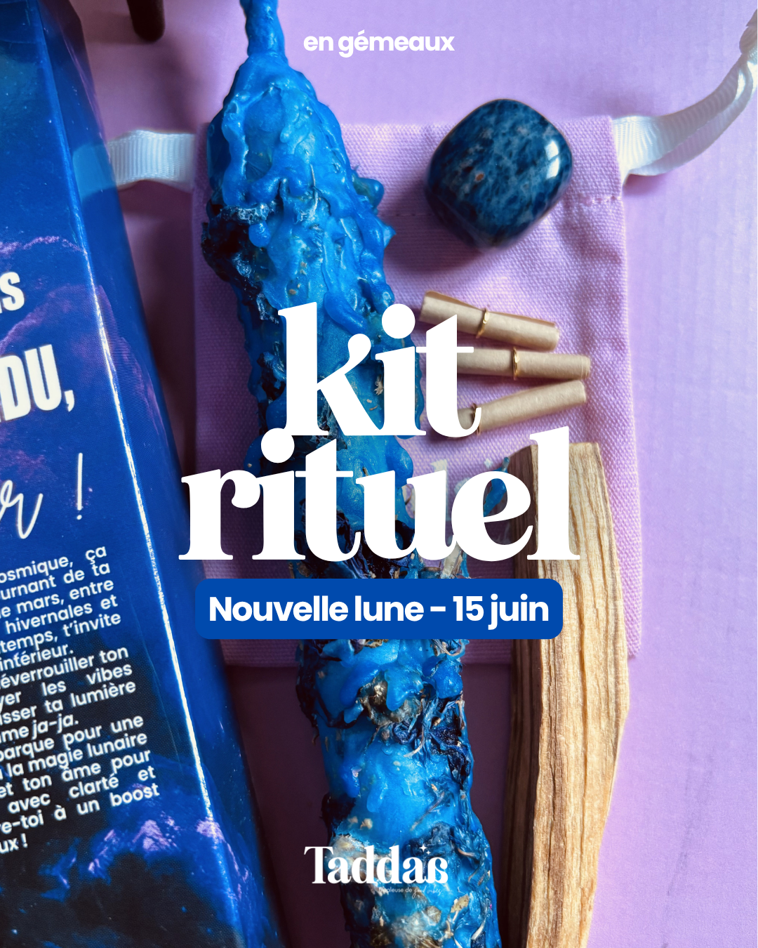 🌕✨ KIT RITUEL — Nouvelle Lune en Gémeaux | 15 juin 2026